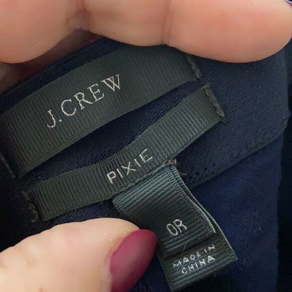 J Crew Navy Blue Pixie Pants 0 31090 Leggings - Picture 7 of 7